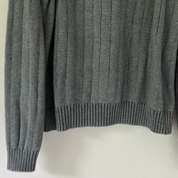 Bass Heritage collection Henley ribbed sweater mock neck prep classic cotton XXL - Picture 8 of 9